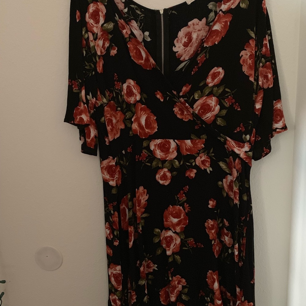 Black floral dress
